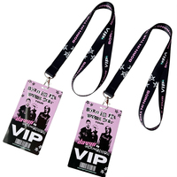 Lanières d'identification personnalisées en polyester par sublimation avec logo imprimé décalé, accessoires personnalisés comprenant un crochet