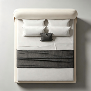 Italian Minimalist Curved Upholstered Vacuum Compress <b>Bed</b> Roll Packed Compressible Soft <b>Bed</b> Frame King Queen Bedroom Furniture - Product Image 3
