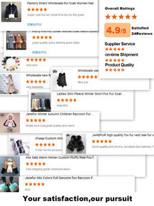 Janefur - <span class=keywords><strong>Abrigo</strong></span> de Piel de Oveja con Pelaje de Zorro Rosa de Lujo al por Mayor, Chaqueta de Piel de Cordero de Doble Cara para Mujer, Talla Grande - Product Image 6