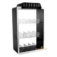 Logo personnalisé Acrylique Cigarette Vitrine 3-Couche Led Comptoir Tabac Vitrine Stand