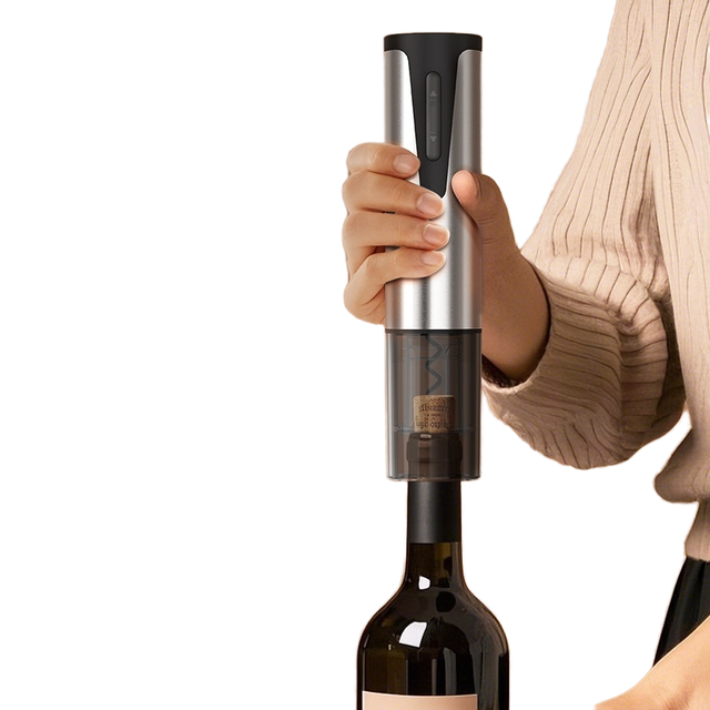 Modern Stainless Steel Electric Wine Bottle Opener Multifunctional Automatic Round Wine Opening Artifact Ceremony Wine Stopper