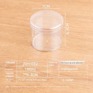 Boîte ronde en plastique transparente de qualité alimentaire, boîte de rangement pour bonbons, jouets, ou gâteaux mousse - Product Image 4