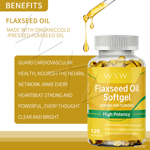 Cápsulas <span class=keywords><strong>de</strong></span> Aceite <span class=keywords><strong>de</strong></span> Linaza Más Vendidas, Suplemento Herbal para el Corazón y los Vasos Sanguíneos, <span class=keywords><strong>Piel</strong></span> y Cabello para Adultos - Product Image 5