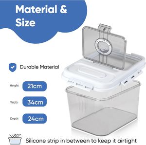 New Hot Selling Food-Grade PET <b>Plastic</b> 15KG Sealed Eco-Friendly Grain <b>Container</b> Insect-proof Rice Bucket Kitchen Food Storage - Product Image 2