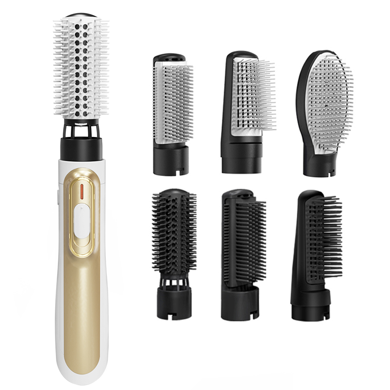 Бесплатный образец, 1200 Вт, многофункциональная вращающаяся щетка с горячим воздухом, фен для волос и объединитель, электрическая щетка для волос, выпрямитель для волос