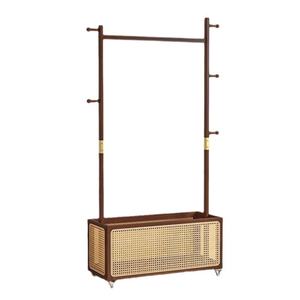 Nouveau modèle porte-manteau mobile en bois massif panier à vêtements sales roues meubles de maison chambre armoires à vêtements sur pied - Product Image 5
