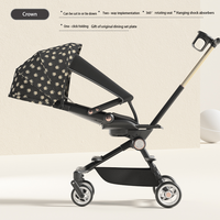 Poussette haute pour bébé avec siège rotatif à 360°, pliable d'une seule main et capote réglable pour nourrissons