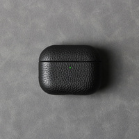 Étui en cuir personnalisé pour écouteurs, étui de protection pour casque, étui de rangement pour écouteurs sans fil, vente en gros