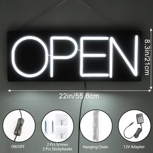 オープンサインビジネス12V/2A超明るいLEDネオンサイン22インチ軽量ビジネス店先窓ガラスドア小売店用 - Product Image 1