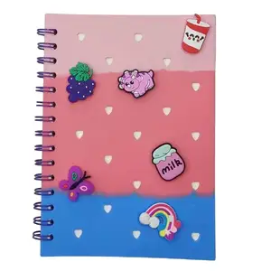 New arrivals A5 silicone cover Notebook custom diy Spiral Note book Daily Weekly Planner journal