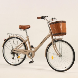 <span class=keywords><strong>Bicicleta</strong></span> <span class=keywords><strong>Urbana</strong></span> Económica de 24 Pulgadas con Cuadro de Acero de Alto Carbono de Una Sola Velocidad para <span class=keywords><strong>Mujer</strong></span> - Product Image 1