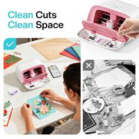 Likcut S501 Machine de découpe de vinyle intelligente portable rose pour projets créatifs DIY, divertissement familial et scolaire, décorations, papier transfert et film