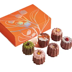 प्यारा मिठाई आयताकार गत्ता कागज दराज फिसलने बॉक्स के साथ कस्टम डिजाइन चांदी चमकी मुद्रांकन मुद्रित बेकरी पैकेजिंग