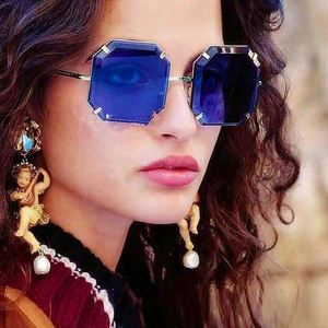 Gafas de Sol Cuadradas para Mujer, Modelo 2019, de Lujo, con Logotipo Personalizado, Estilo Vintage, Protección UV400, Forma Octogonal - Product Image 1