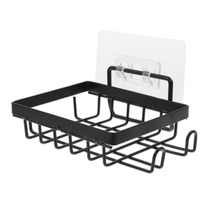 Moderno Estante de Almacenamiento Interior de Acero Inoxidable, Estante de Jabón para Baño Montado en la Pared Sin Perforaciones, Organizador de Artículos de Aseo para el Hogar - Product Image 5
