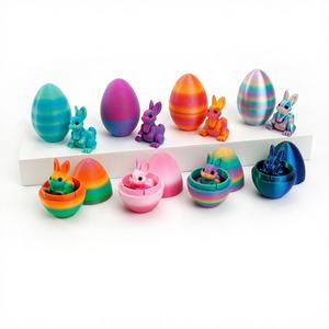 ANYWAY Ensemble d'œufs de <span class=keywords><strong>lapin</strong></span> en PLA imprimés en 3D, Art moderne, Artisanat de Pâques, Ornements, Cadeau pour enfants, Stand de rangement, Fête, Chine - Product Image 2
