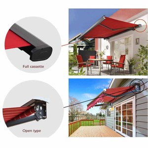 Auvent électrique pliable étanche motorisé extérieur balcon jardin parasol auvent automatique rétractable auvent porte auvent Auvent - Product Image 4