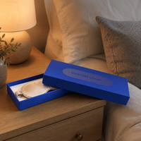 Boîte d'emballage rigide personnalisée en deux parties avec couvercle et base, insert en carton blanc, logo brillant, fabrication OEM, vente en gros