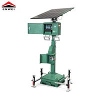 Torre de CCTV Portátil con Energía Solar, Paneles Solares de 420W, Batería de Litio, Mástil Manual de 4m para Seguridad en Almacenes Exteriores