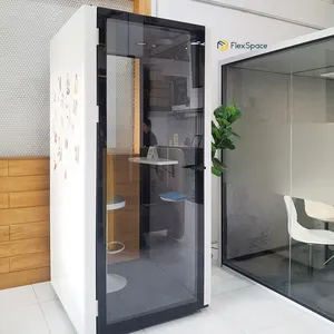 Flexspace 2024 New Cheap Modular Garden Portable Assembled Prefab Capsule Apple Cabin Bungalow Bar Office Pod With Charge