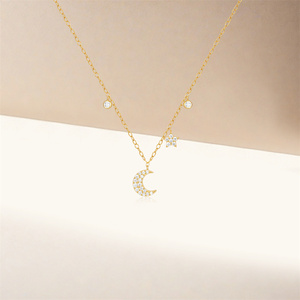Collar de Mujer CANNER Chapado en Oro de 18K con Plata de Ley 925, Estrella, Luna, Diamante y Circonita Cúbica - Product Image 5