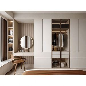 Armoire de chambre à coucher moderne en bois massif sur mesure, placard de luxe pour chambre à coucher, armoire sur mesure, dressing - Product Image 3