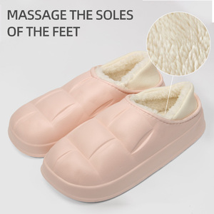 Chaussons d'hiver pour hommes en EVA, doublés <span class=keywords><strong>de</strong></span> polaire thermique, chaussures d'intérieur à séchage rapide, antidérapantes, mode, intérieur/extérieur, confort par temps froid - Product Image 6