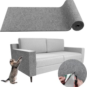 Tapis à gratter pour chat, auto-adhésif, en polyester, forme rectangulaire, protection de meubles DIY pour canapé, sofa, mur - Product Image 1
