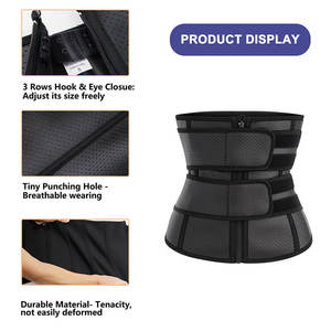 Venta al por mayor s Para Hombre Cremallera Doble Cinturón Neopreno Cintura Entrenador Sauna Cintura Trimmers <span class=keywords><strong>Faja</strong></span> para Hombres - Product Image 2