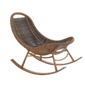 Fauteuil à bascule pour adultes en aluminium, design moderne et minimaliste, confortable, inclinable, pour balcon, cour, maison, meubles d'extérieur - Product Image 5