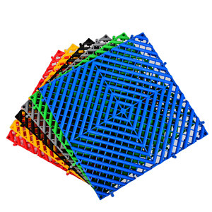 Moquette modulaire d'intérieur en pvc à grille lisse pp swiss trax garage click carreaux de sol en plastique carreaux de sol durables emboîtement - Product Image 2