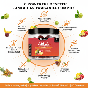 Gomitas de Ashwagandha y Fruta de <span class=keywords><strong>Amla</strong></span> Kangherb, Suplemento Dietético Herbal para el Apoyo Inmunológico y el Crecimiento del Cabello, Uso en Adultos - Product Image 4