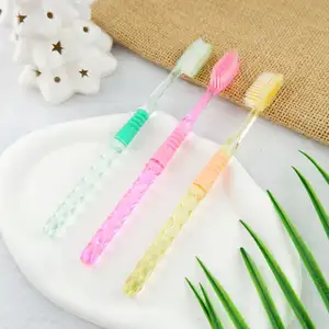 Transparent Handle OEM Customized Packing Toothbrush Nylon Home Use Adult Toothbrush