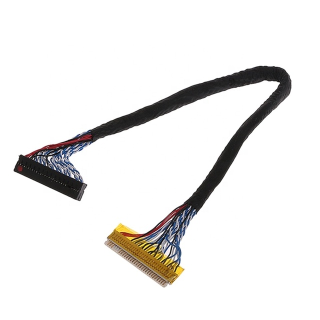Factory Custom 40 Pin Lvds Cable 50 Pin Connector Lcd Lvds Cable Assembly