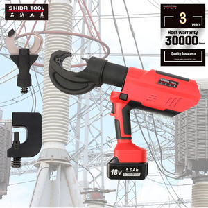 QS-B400 3in1 Portable Rechargeable alimenté par batterie hydraulique câble sertissage et coupe de câble et trou poinçonnage outil Type de poignée - Product Image 1