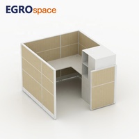 Solution de mobilier de bureau commercial EGROspace : cloison de séparation, espace de stockage pour centre d'appels, poste de travail de bureau, cabine de travail