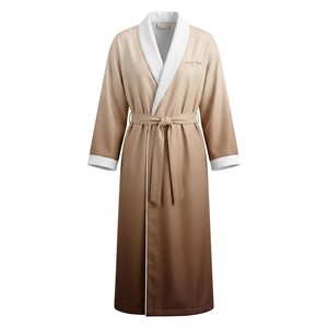 Robes kimono en satin ombré - Vêtements haut de gamme pour hôtels et spas avec bordure contrastée - Product Image 4