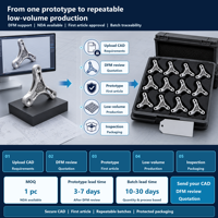 Service d'impression 3D DMLS pour pince robotique en aluminium sur mesure, élément fin de manœuvre léger pour l'automatisation, production à faible volume