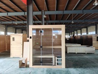 Sauna Interior de Madera de Diseño Moderno y Lujoso, Fabricada con Madera Sólida de Abeto, con Tecnología de Infrarrojos Lejanos, la Mejor Opción para el Hogar