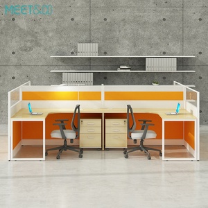 Standard Size Modern Design L Shape Personalized Office Cubicle Office Workstation 4 <b>Seat</b> - Product Image 4