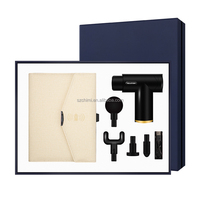 Cahier de banque d'alimentation de charge sans fil de cadeaux de luxe avec bloc-notes d'écran + pistolet de massage boîte-cadeau d'entreprise