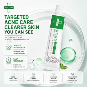 Crème anti-acné à l'acide salicylique en marque blanche, traitement BHA, contrô<span class=keywords><strong>le</strong></span> des pores, élimination des points noirs, équilibre du sébum, acide azélaïque, purification de la peau - Product Image 1