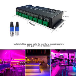 24ch <span class=keywords><strong>RGB</strong></span> DMX512 Bộ giải mã nhà máy bán hàng 24 kênh hiển thị kỹ thuật số <span class=keywords><strong>LED</strong></span> nguồn ánh sáng điện áp không đổi tín hiệu điều khiển - Product Image 5