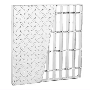 Plate-forme <span class=keywords><strong>amovible</strong></span> personnalisée pour plancher Grille en acier clôture Grille en acier galvanisé Matériaux de construction en métal - Product Image 1