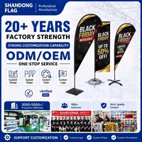 3-Meter Maßgefertigtes Black Friday Werbebanner-Set (Inklusive Fahnenmast und Kreuzfuß) Großhandel Outdoor-Werbebanner