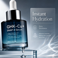 Serum Wajah Anti-Aging Anti-Kerut Perbaikan Kelembapan Pengencang Kulit GHK-Cu SNAP-8 dari Pabrik Kosmetik Perawatan Kulit