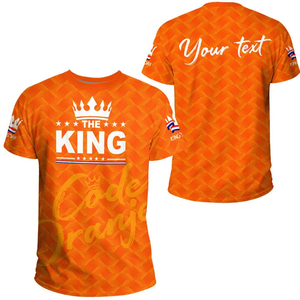 T-shirt Holland a maniche corte abbigliamento Netherlands The King Day da <span class=keywords><strong>uomo</strong></span> t-shirt POD Factory <span class=keywords><strong>Outlet</strong></span> Plus Size camicie da <span class=keywords><strong>uomo</strong></span> basse MOQ - Product Image 1