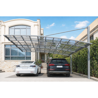 Abri de voiture moderne en aluminium robuste, options de taille et de couleur personnalisables, kit d'installation modulaire facile pour jardin et cour arrière