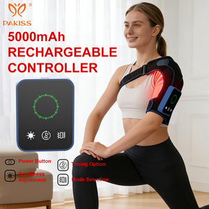 Coussin de massage pour les épaules PAKISS avec lumière rouge, vibration et chaleur, 5 modes de lumière rouge pour soulager la fatigue musculaire des épaules - Product Image 6