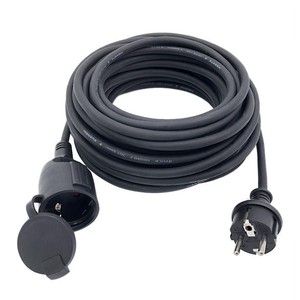 ปลั๊กไฟฟ้าพร้อมฝาครอบ IP44 สายเคเบิล PVC กันน้ำ 230V 250V 3 แกน ปลั๊กมาตรฐานเยอรมันสำหรับใช้กลางแจ้ง - Product Image 4